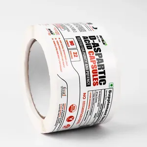 Custom Holographic PET Sticker Rolls-Durable Waterproof Black Gold Foil <b>Labels</b> for Promotional Brand Logo - Product Image 1