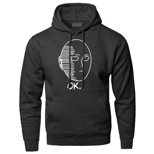 Sudadera con Capucha Negra para Hombre, Algodón, Corte Regular, Informal, para Otoño, Diseño con Estampado Frontal, Sudaderas con Capucha para Hombre BRG - Product Image 1