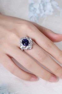 Vente en gros d'anneaux de couple en argent sterling 925, bijoux assortis pour les mariages, cadeau de promesse, bijoux en diamant - Product Image 6