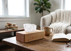 Premium Light Oak Wood Tissue Cover <b>Case</b> Dovetail Joint Rectangular Paper Organizer Tabletop Storage Box Holder Decor - Product Image 5