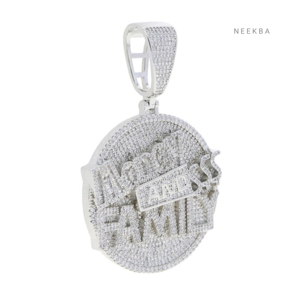Iced Out Money And Family Pendant - Moissanite 925 Sterling Silver Pendant, Brilliant Hiphop Handmade Diamond Pendant from India - Product Image 4