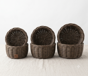 Ensemble de paniers de rangement en rotin tressé écologiques, couvre-pot en osier naturel, panier à fruits rond décoratif pour la maison - Product Image 3