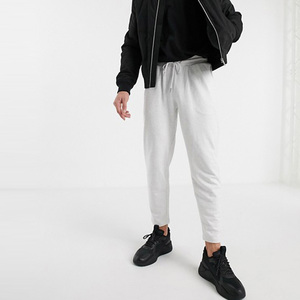 Men's <b>White</b> Cotton Sweatpants Elastic Waist Drawstring Casual <b>Joggers</b> With Side Pockets Autumn Wear - Product Image 1