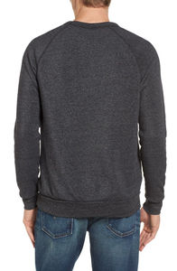 Sudadera de punto para hombre, cuello redondo, manga raglán, color gris oscuro, corte regular, estilo casual, para otoño. - Product Image 3