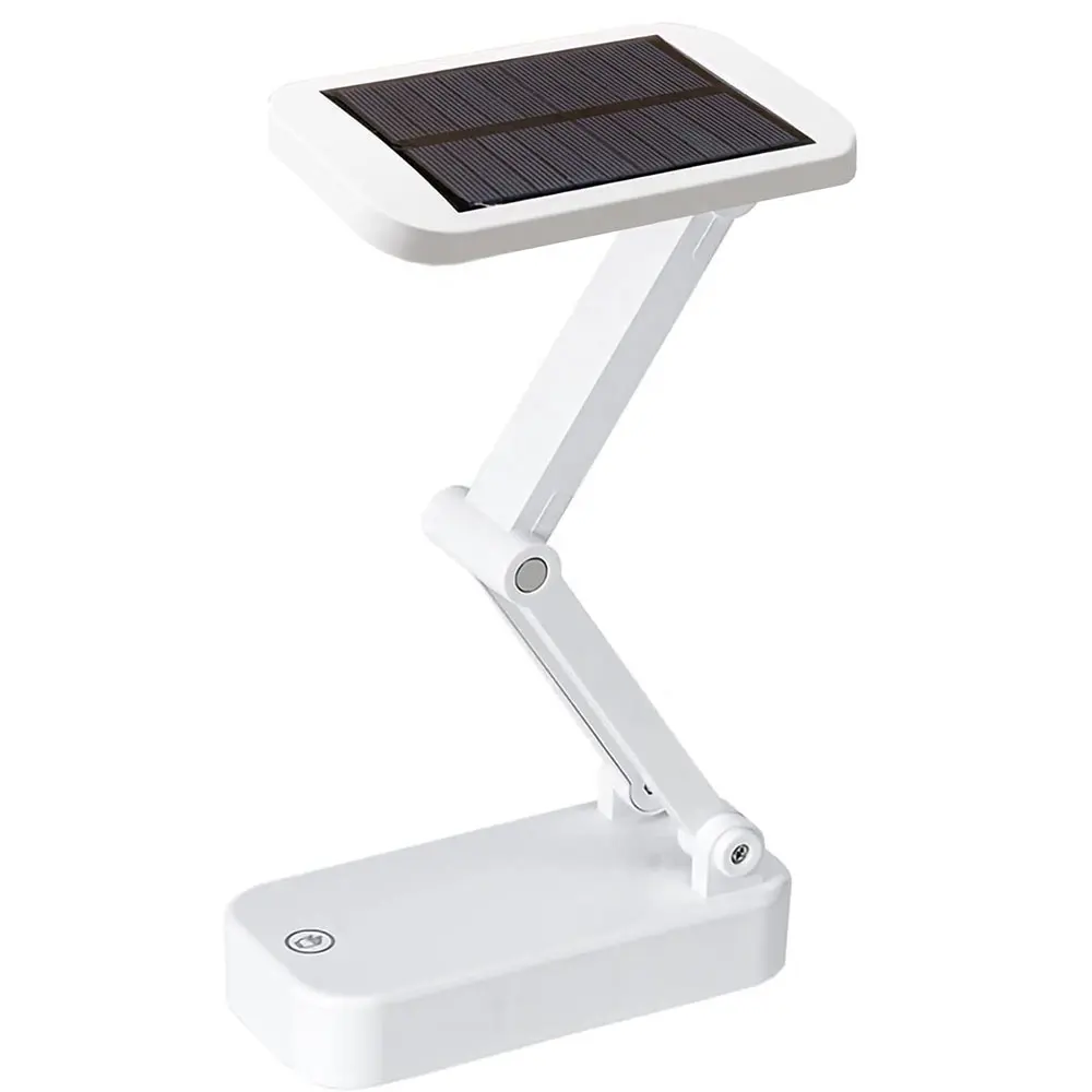 Portable Foldable Solar Powered Table Lamp 2 in 1 USB Rechargeable Desk Light for Students Reading Office Cordless LED Desk Lamp