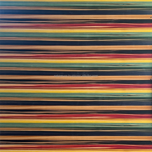 Panneau en contreplaqué fantaisie IRODORITAI, placage de cèdre arc-en-ciel teinté, revêtement en uréthane, design japonais rayé, pour appartement, chambre à coucher - Product Image 4