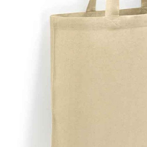 กระเป๋าผ้าแคนวาสธรรมชาติหูหิ้วสั้น กระเป๋าหิ้วรักษ์โลก - Product Image 5