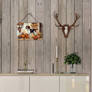 Brittany Fall Cuisine Tentures Murales Nouveau 8HX12W Multicolore Aluminium Métal Signe Citrouilles Porte Plaque Suspendue pour Bar Home Decor - Product Image 4