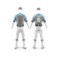 Seragam Baseball Berkualitas Tinggi, Dicetak Sesuai Pesanan, Bahan Polyester 100% yang Bernapas, Laris Manis Grosir untuk Dewasa