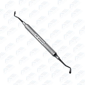 Instrumento de rellenado dental de composite posterior, doble punta con mango hueco, recubierto de titanio, negro - Product Image 3