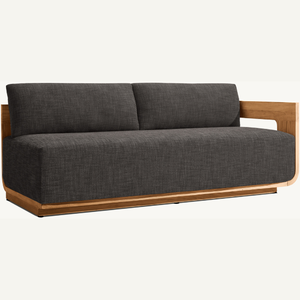 โซฟาขายดีสำหรับสองที่นั่ง ทำจากไม้สักคุณภาพดี ดีไซน์ทันสมัยสำหรับใช้ภายในอาคาร พร้อมพนักพิง - Product Image 4