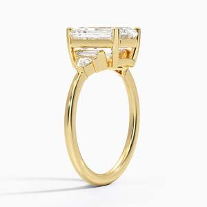 Fine Jewelry Art Diamond <b>Ring</b> <b>Crafted</b> from Genuine 14K Yellow Gold with Sparkling Diamonds - Product Image 2