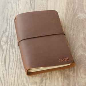 Housse de protection pliable en cuir véritable de luxe pour carnet, organiseur de journal, support rechargeable pour professionnels NBC-0005 - Product Image 1