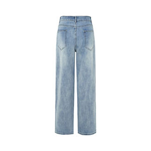 Jeans de mezclilla rasgados de moda para mujer, servicio OEM de marca privada personalizado con producción de alta calidad y tela suave - Product Image 2