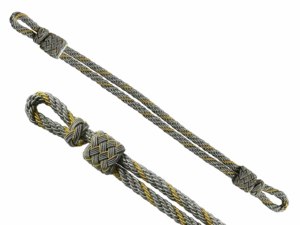 Mützengeflecht Knitted Cap Cord Solid Color Fabric <b>Braided</b> Rope Simple Style Badge <b>Accessory</b> Cord with Metal Hook Custom Color - Product Image 4