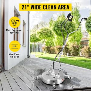Pulitore per Superfici da 21 Pollici con Pressione di 4000 PSI, 3 Ugelli per Pulizia di Vialetti e Marciapiedi, Idropulitrice in Acciaio Inossidabile - Product Image 2