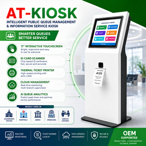 Kiosco Inteligente de 17 Pulgadas para Gestión de Colas con Pantalla Táctil, Lector de Identificación Inteligente e Impresora Térmica para Servicios Públicos |   OEM Disponible - Product Image 1