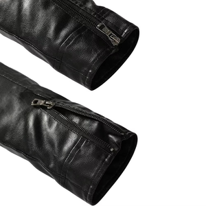 เสื้อแจ็คเก็ตหนังแกะแท้คุณภาพสูงสำหรับผู้ชาย แบบมีซิป กันน้ำ กันลม เหมาะสำหรับฤดูหนาว มีไซส์ใหญ่พิเศษ - Product Image 3