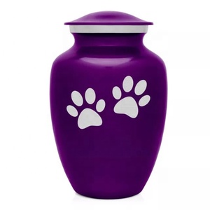 Vibrantes urnas de cremación de aluminio amarillo brillante para cenizas conmemorativas, ligeras, resistentes al óxido, recipientes de recuerdo para perros o gatos queridos. - Product Image 3