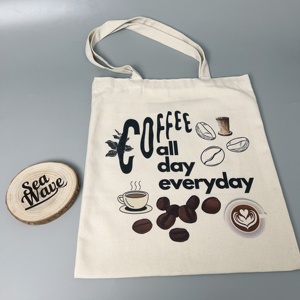Bolsa de Compras de Lona al por Mayor, Bolsa de Viaje Ligera, Bolsa de Transporte Resistente, Bolsa Personalizada con Tema de Café - Product Image 3