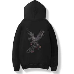 Sudadera con Capucha Bordada de Algodón Grueso Sólido para Hombre, Diseño Gráfico Personalizado, Holgada, de Secado Rápido, para Otoño, Venta al por Mayor - Product Image 4