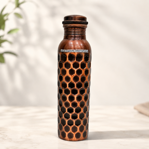 Pure <b>Copper</b> <b>Drinking</b> <b>Bottle</b> hand hammered Indian exports international. ( CERTIFIED PURE <b>COPPER</b> ) - Product Image 1