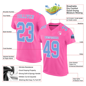 Camiseta de Fútbol Personalizada Rosa, Verde Kelly y Blanca, Malla Auténtica de Alta Calidad, Corte Recortado, Oversize para Hombre, Impresión por Sublimación - Product Image 3