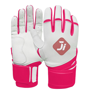 2026 New Arrival Outdoor Use Baseball Batting Gloves Best Grade <b>White</b> Pink Genuine Leather Non-Slip Custom Color & Sizes - Product Image 1