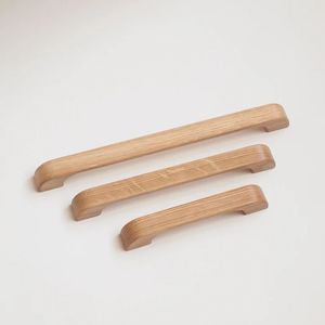 Luxury Solid Wood Handle Cabinet Door Drawer Log Grain Color <b>Wardrobe</b> Handles Modern Europe Simple Customized Color Dresser - Product Image 3
