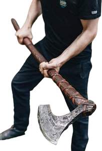 Hacha Vikinga Nórdica Hecha a Mano por Jahangir Enterprise, Cabeza de Hacha de Acero Inoxidable con Parte Posterior Plana, para Bricolaje en Madera - Product Image 2