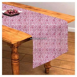 Hot Sale Traditional Hand Block Printed 100% Pure Cotton Fabric Table <b>Runner</b> Indian Manufacturer Floral For Wedding Events Home - Product Image 5