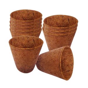 Pot de démarrage carré pour semis, en fibre de coco durable, écologique et respirant, avec trous de drainage, pour extérieur – NOUVEAU PRODUIT PHARE : Lotus Bleu - Product Image 1