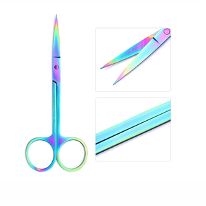 Customized Stainless Steel Curved Sharp Beauty Manicure Pedicure Scissor Nail <b>Edge</b> Sticker <b>Cutters</b> Eyebrow Scissors Right-Handed - Product Image 3