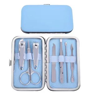 7 In 1 Stainless Steel <b>Nail</b> <b>Kit</b> Portable Manicure Set With Case For Adults Classic Style - Product Image 4