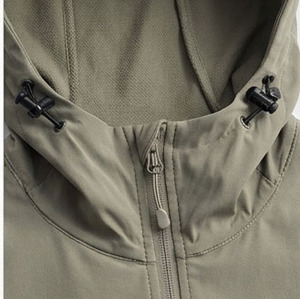 Chaqueta cortavientos con capucha para hombre, con logo personalizado, cierre completo, impermeable, para senderismo, producto único. - Product Image 6