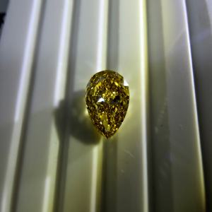 Diamante cultivado en laboratorio con certificación IGI, 3 quilates, corte pera, brillante modificado, color amarillo intenso, VVS2, diamante suelto para la elaboración de joyas. - Product Image 4