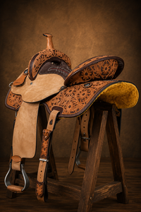 Almohadilla de Montura Western Personalizada para Salto |   Manta de Cuero Premium para Silla de Montar |   Transpirable y Absorbente de Impactos para Trail, Ranch y Rodeo - Product Image 3