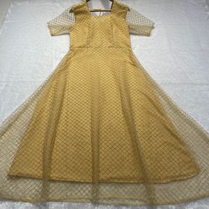 Vestidos Anarkali de tela de red listos para usar, estilo indio, con bordados, modernos, para fiestas y festivales, colección de vestidos para mujer - Product Image 1