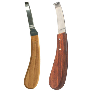 Nuevo Juego de Cuchillos Manuales para Pezuñas de Acero Inoxidable Multicolor con Mango de Madera y Logotipo Personalizado, Herramientas Duraderas para Herradores y Cirugía Animal - Product Image 6