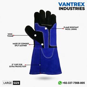 Gants de sécurité d'extérieur respirants et résistants à la chaleur de qualité supérieure en cuir de vachette pleine fleur, longueur coude, pour usage professionnel - Product Image 2