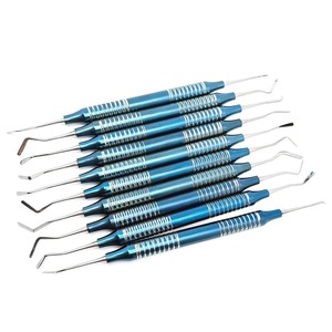 Juego de 10 Espátulas Dentales para Relleno de Composite, con Mango Azul Antideslizante, Kit de Instrumentos Manuales para Colocación de Resina - Product Image 5