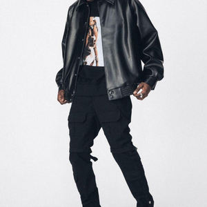 Chaqueta de Cuero Sintético de Gran Tamaño, Estilo Vintage, de Alta Calidad, Diseño Nuevo 2026, para Hombre, Ropa Urbana, Chaqueta de Motociclista - Product Image 3