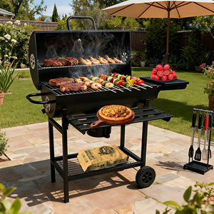 CE LFGB New Arrival Oil <strong>Drum</strong> Barrel Outdoor Charcoal Barbeque <strong>Bbq</strong> <strong>Grills</strong> Backyard Party Barbecue <strong>Grills</strong> - Product Image 3