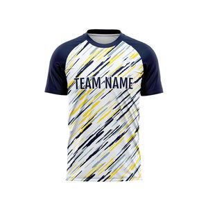 Camiseta de Fútbol Personalizada Sublimada para Hombre, Manga Corta, Absorbente de Humedad, Antibacteriana, de Secado Rápido, Cuello Redondo, 100% Poliéster, Nombre del Equipo - Product Image 2