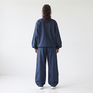 Women Baggy Trackusit Loose Fit Polyester Full Sleeve Half Zipper Front Pocket Wide leg <b>Pant</b> Casual Sports Wear Autumn Wear Set - Product Image 2