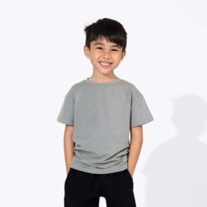 เสื้อยืดเด็กฤดูร้อนขายส่งจากโรงงานผู้ผลิตโดยตรง ปรับแต่งได้ ทรงโอเวอร์ไซส์ ล้างสีแบบแอซิดวอช วินเทจ ผ้าฝ้าย เสื้อผ้าเด็กผู้ชาย - Product Image 5