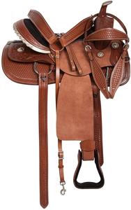 Nuevo diseño Color marrón Western Saddle Cuero marrón oscuro Cuero portátil genuino con decoración personalizada Rub International - Product Image 2