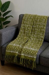 Manta Decorativa de Algodón Ecológico con Estampado a Mano, Hecha a Mano en India, para Sofá y Cama - Product Image 6