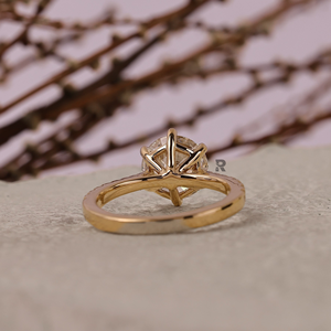 Anillo de Compromiso Edward Dainty con Diamante CVD Cultivado en Laboratorio de 1-5ct, Engaste Pavé, Oro 10K/14K/18K/PT950, Certificado IGI, VS1, Color E, Personalizado para Mujer - Product Image 4