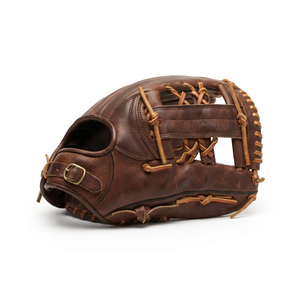 Leather <b>Baseball</b> <b>Glove</b> H-Web Right-Handed Full Finger Ambidextrous <b>Baseball</b> <b>Gloves</b> Outfield Adult All Seasons Non-Slip - Product Image 4